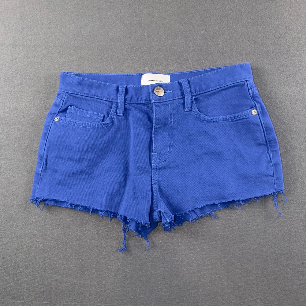 Current/Elliott The Boyfriend Cutoff Denim Shorts Nautical Blue 24 18-2-002760